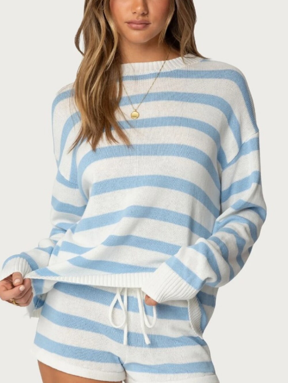 Edikted Amaris Oversized Striped Sweater - S